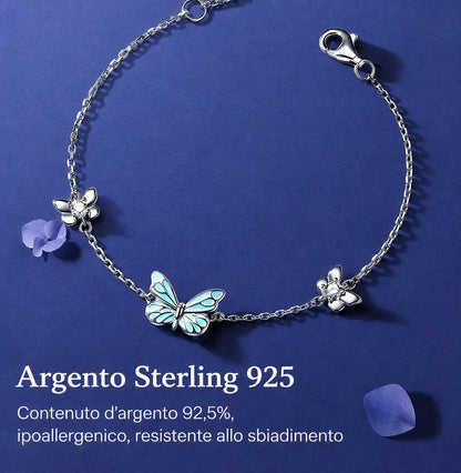 Bracciale Farfalla Blu Rinascita Luminosa