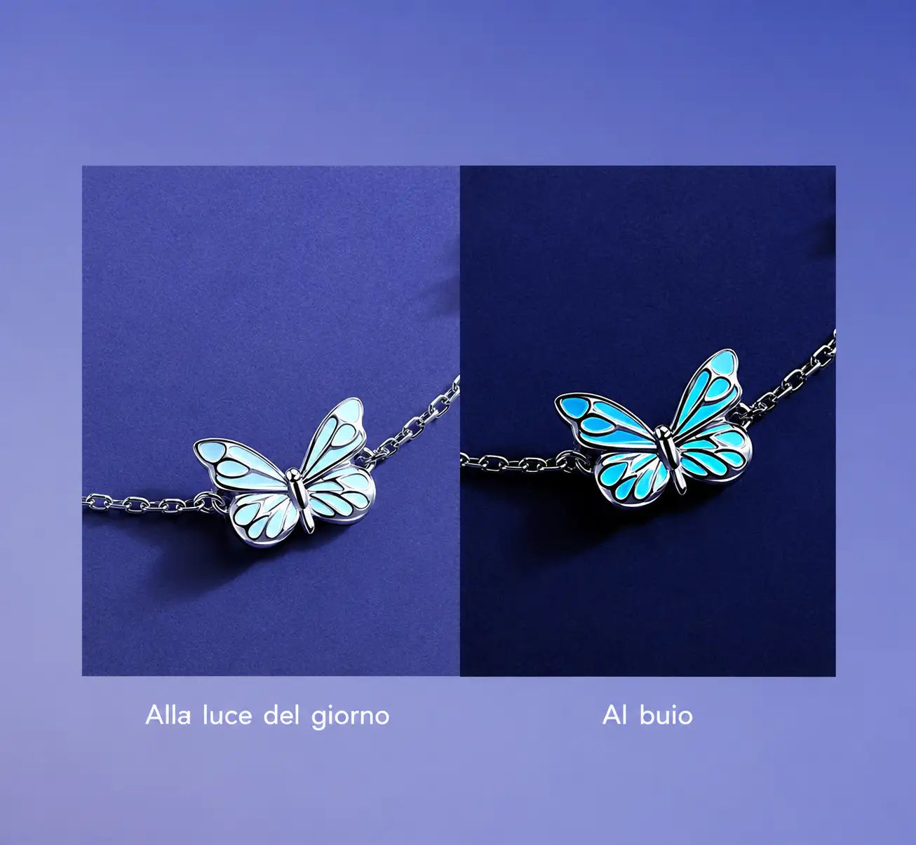 Bracciale Farfalla Blu Rinascita Luminosa