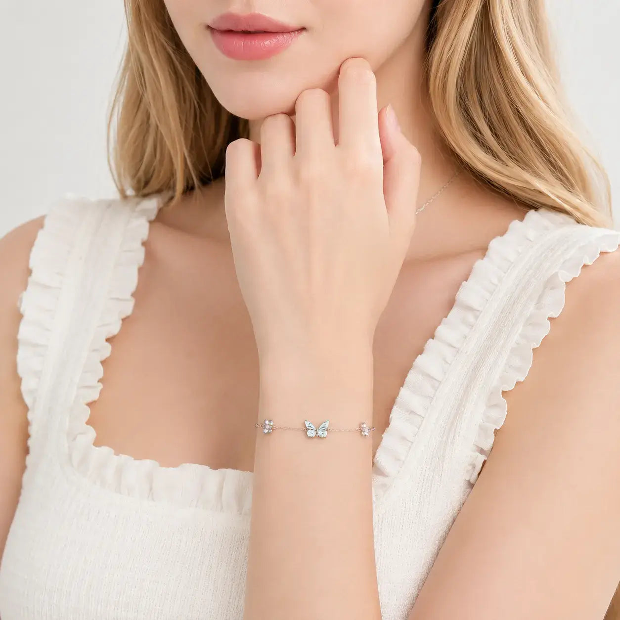 Bracciale Farfalla Blu Rinascita Luminosa