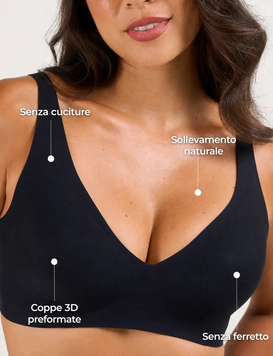 Reggiseno Invisibile Push-Up Effetto Jelly – Scollo a V