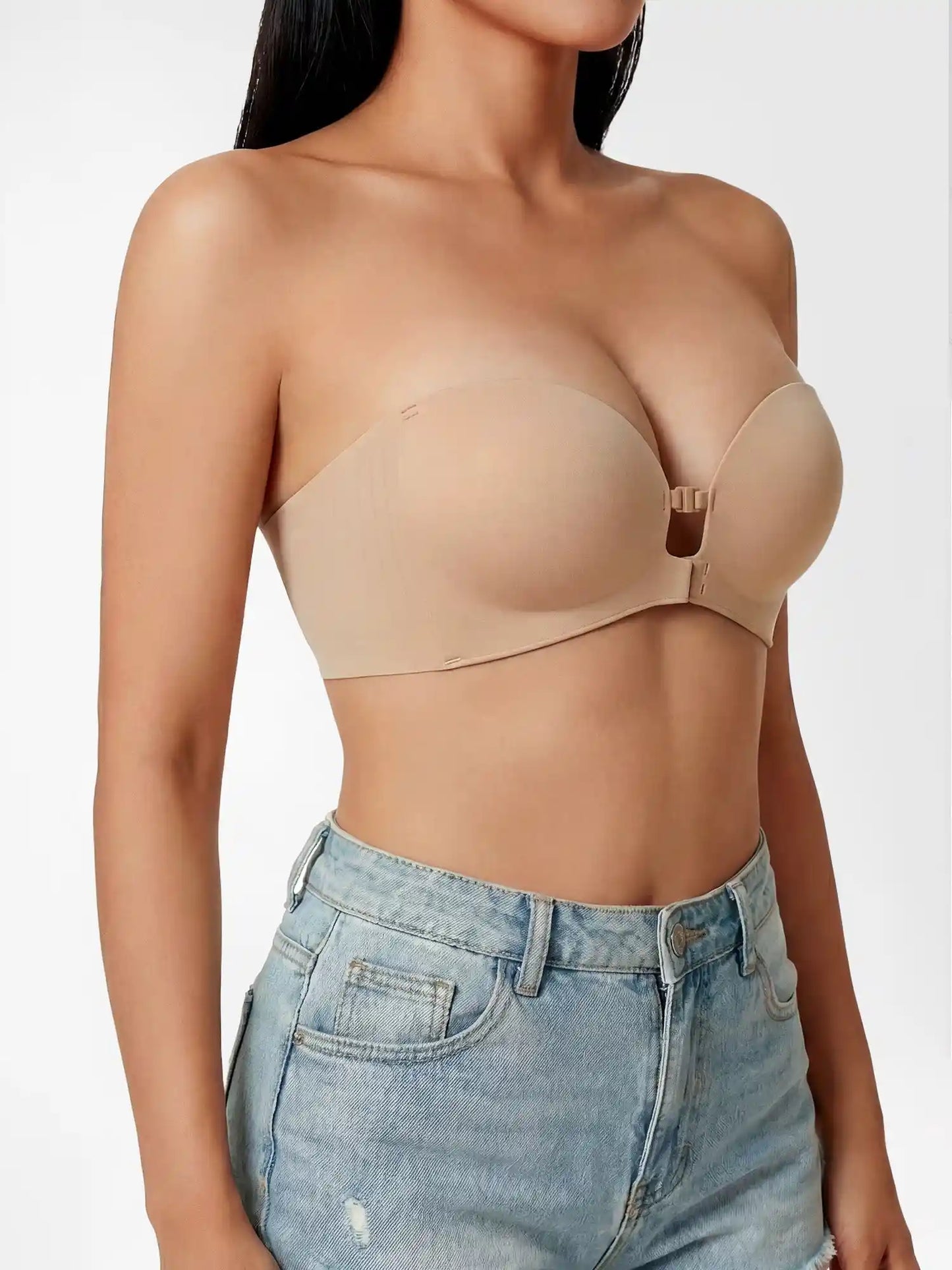 Reggiseno Invisibile Senza Spalline, Effetto Push-Up Antiscivolo