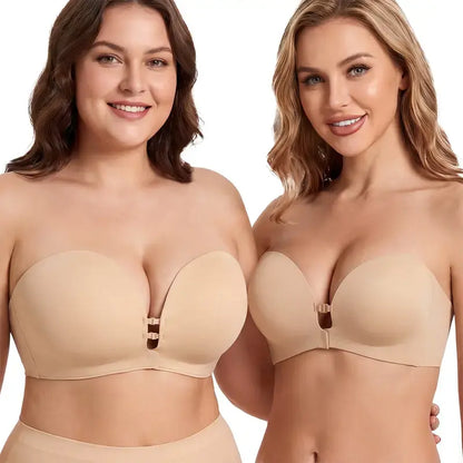 Reggiseno Invisibile Senza Spalline, Effetto Push-Up Antiscivolo