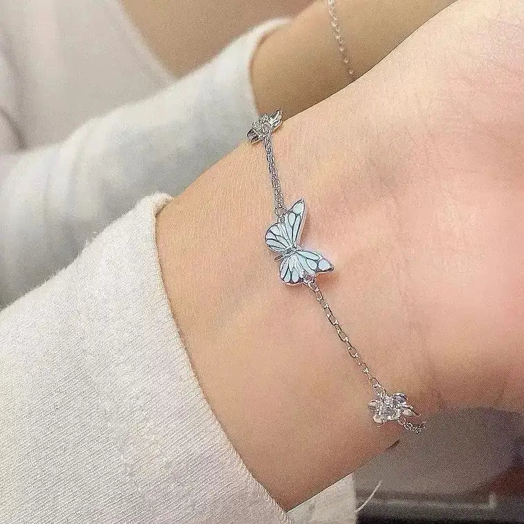 Bracciale Farfalla Blu Rinascita Luminosa