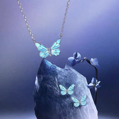 Collana Farfalla Blu Rinascita Luminosa