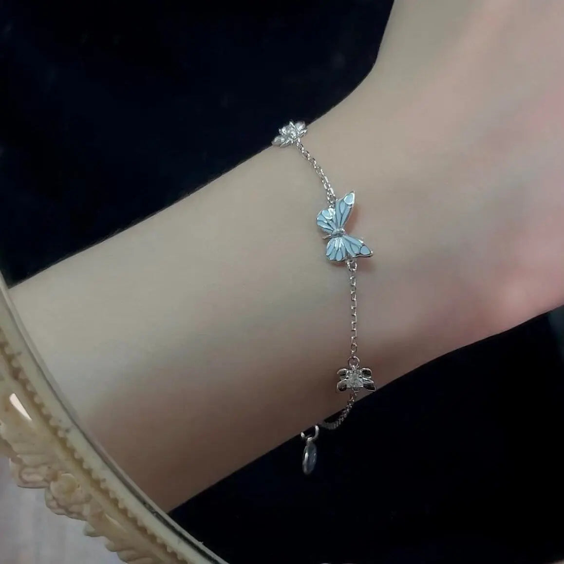 Bracciale Farfalla Blu Rinascita Luminosa