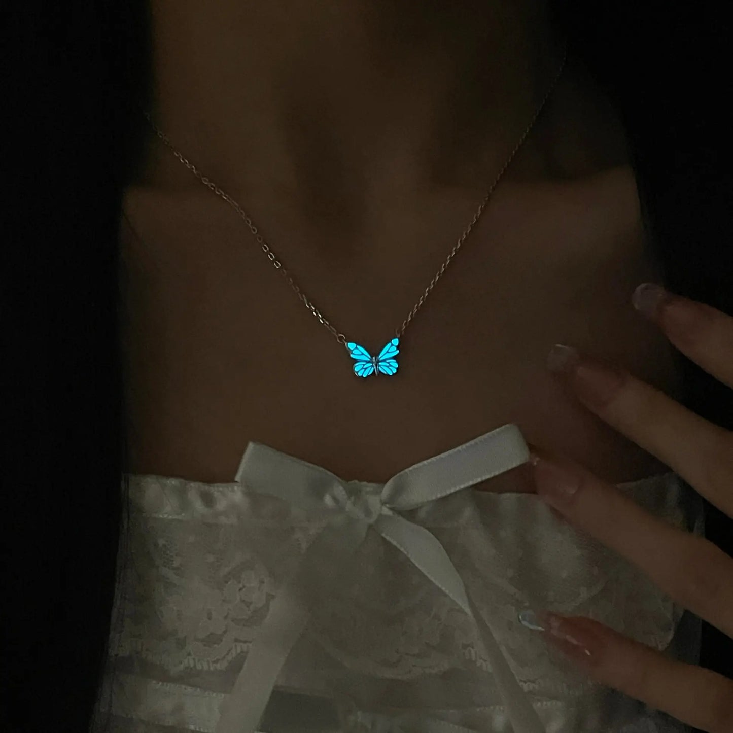 Collana Farfalla Blu Rinascita Luminosa