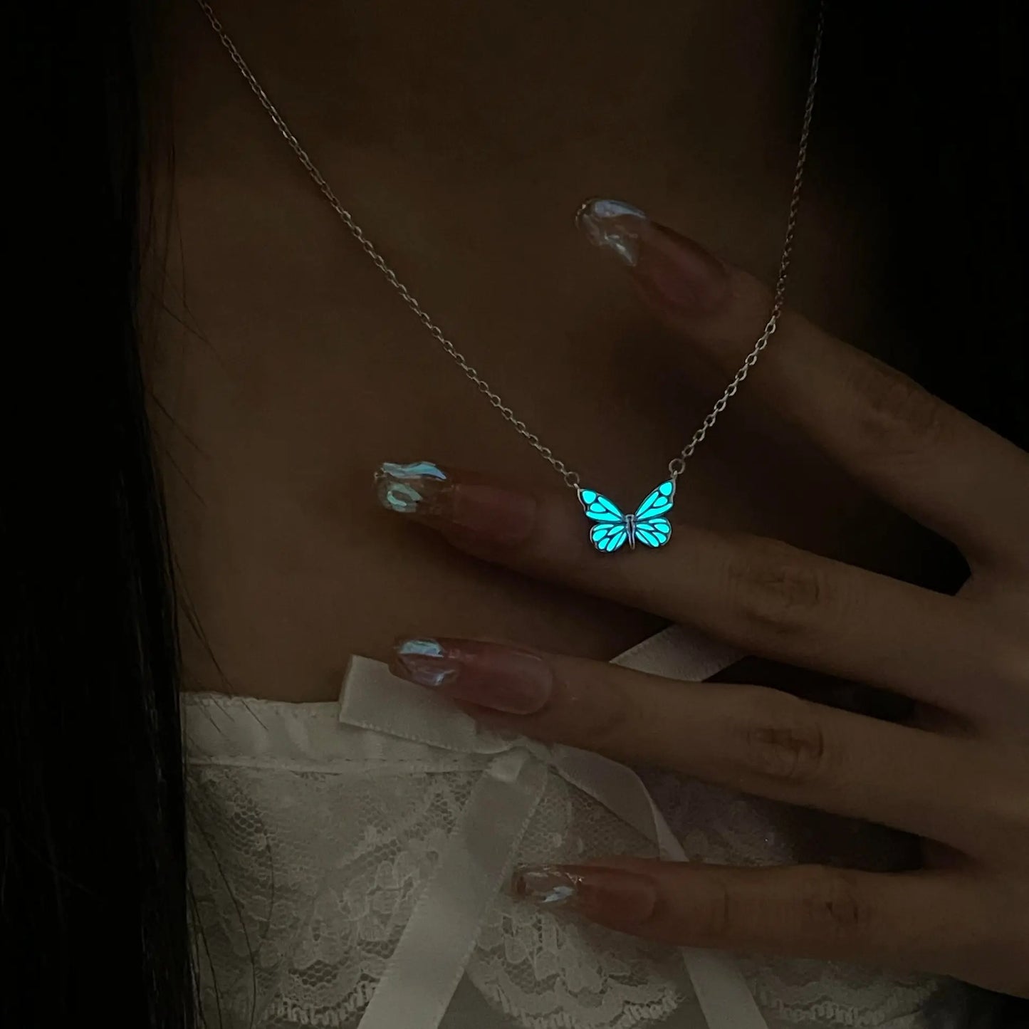 Collana Farfalla Blu Rinascita Luminosa