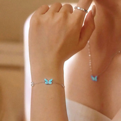 Bracciale Farfalla Blu Rinascita Luminosa