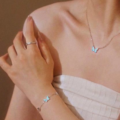 Bracciale Farfalla Blu Rinascita Luminosa