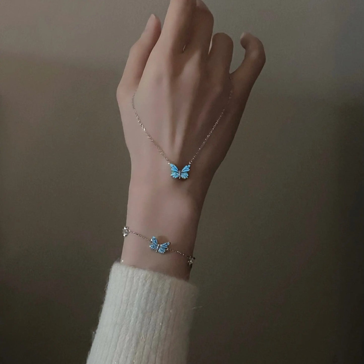 Bracciale Farfalla Blu Rinascita Luminosa