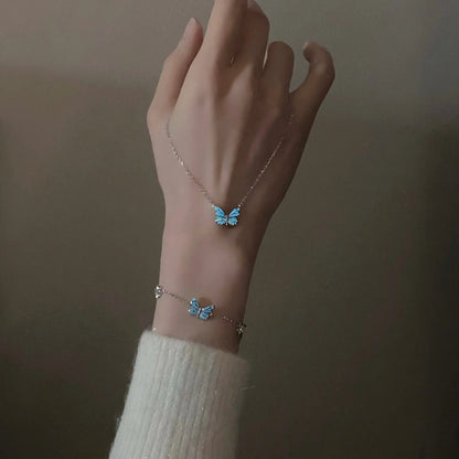 Bracciale Farfalla Blu Rinascita Luminosa