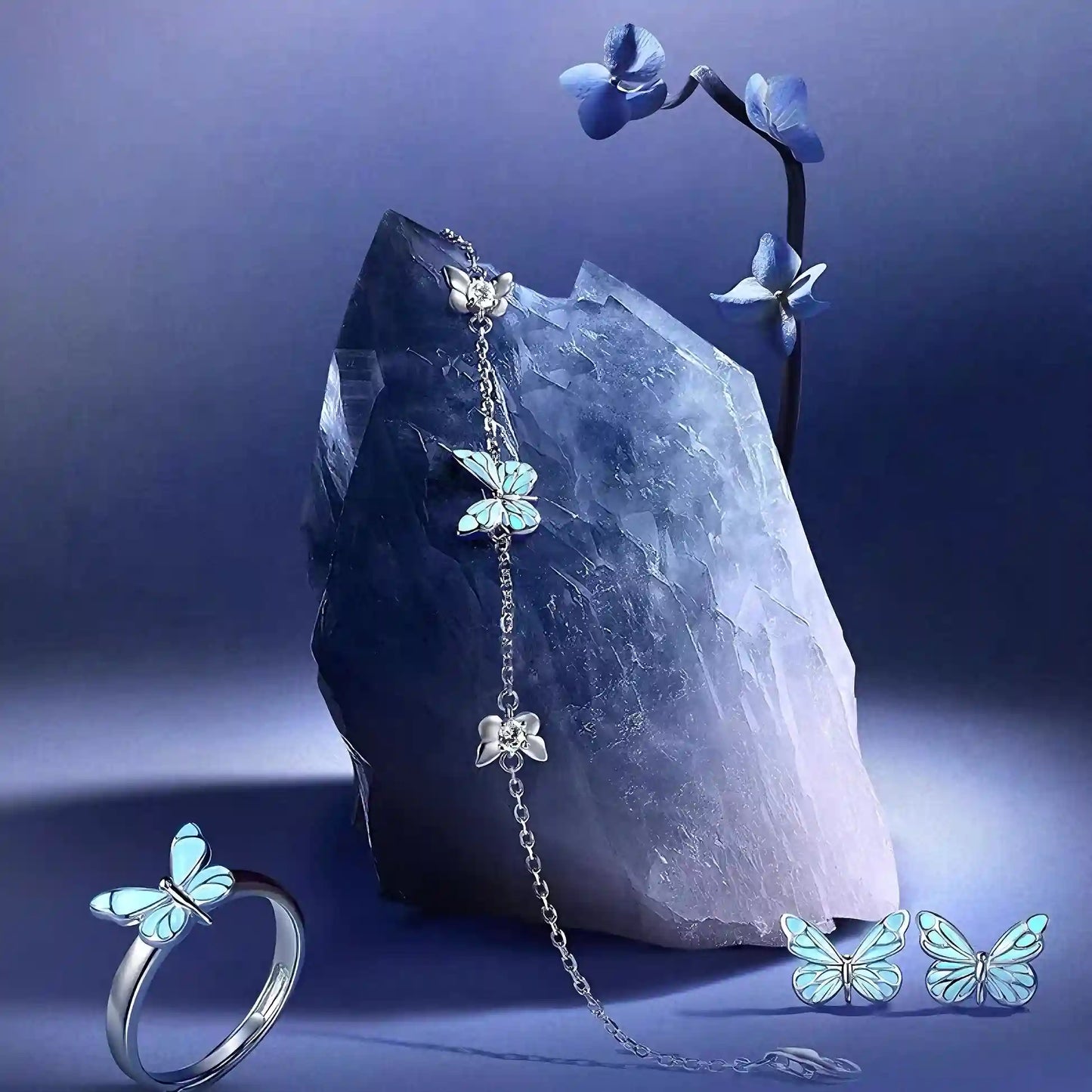 Bracciale Farfalla Blu Rinascita Luminosa