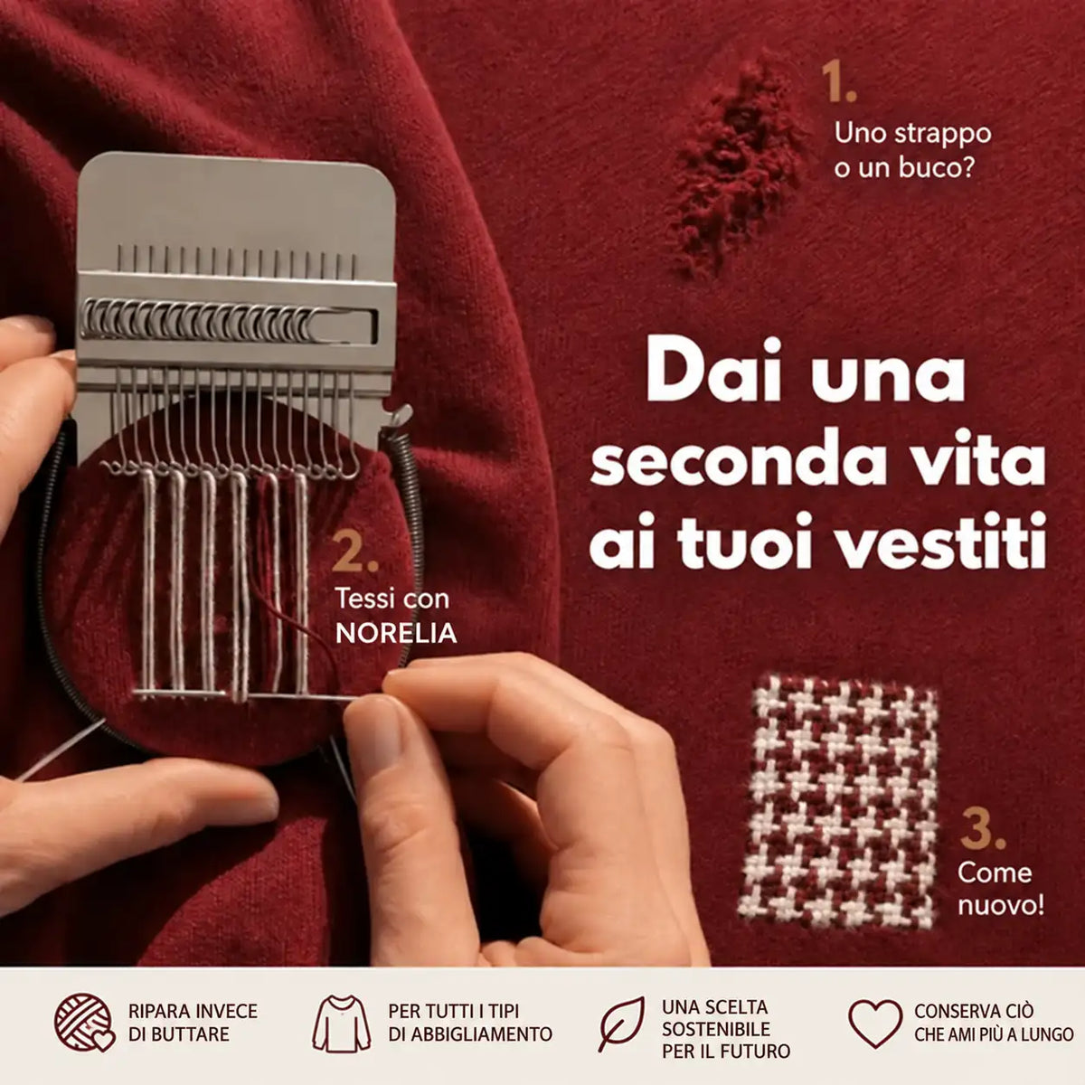 Norelia – Tessi, ripara e dai nuova vita ai tuoi capi