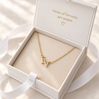 Collana Iniziali Intrecciate Avelin