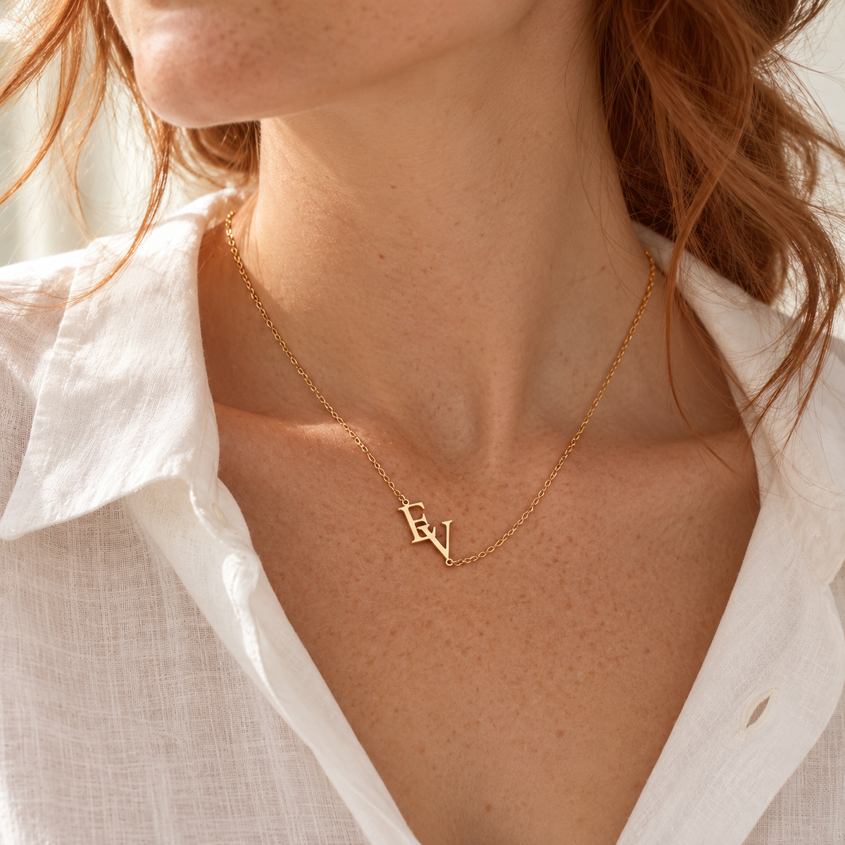 Collana Iniziali Intrecciate Avelin
