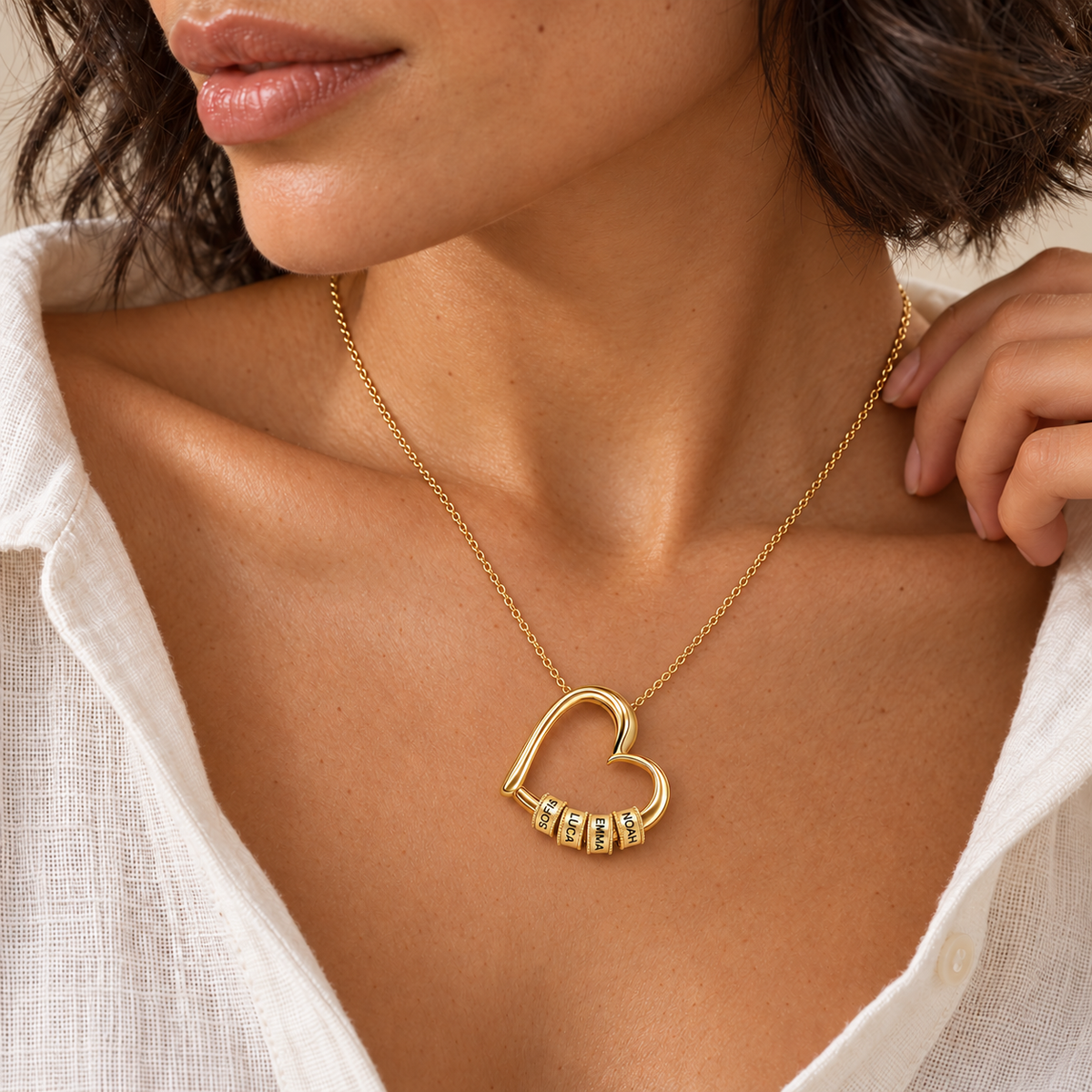 Cuore Custode — collana indossata
