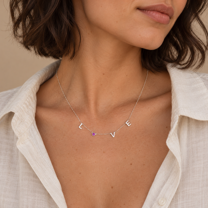 Collana Cuore Personalizzata — composizione indossata