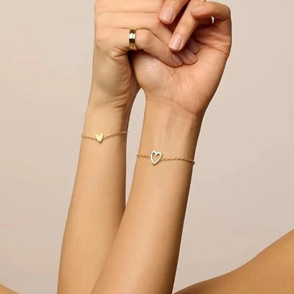 Bracciali Cuori Abbinati indossati