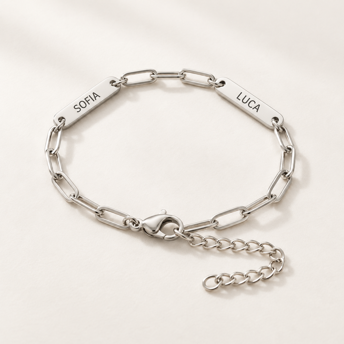 Bracciale Eva con Nomi Incisi – argento