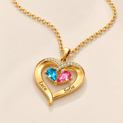Collana Cuore Due Nomi personalizzata