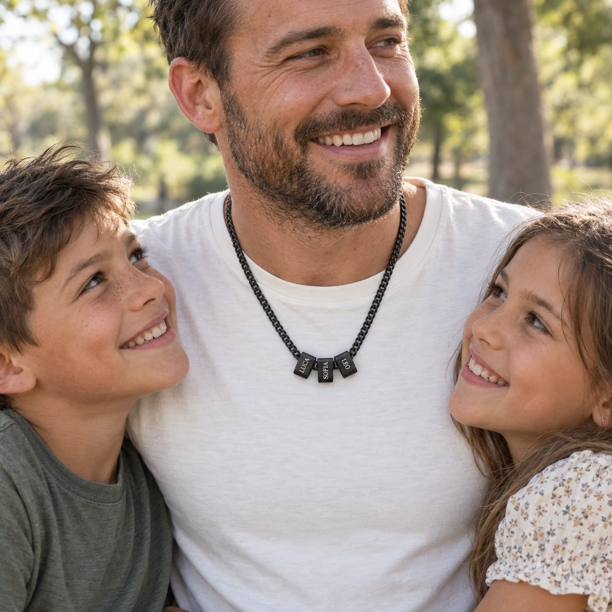 Collana Legami — papà con i suoi bambini