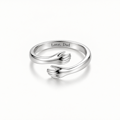 Anello Papà e Figlia — incisione Love, Dad