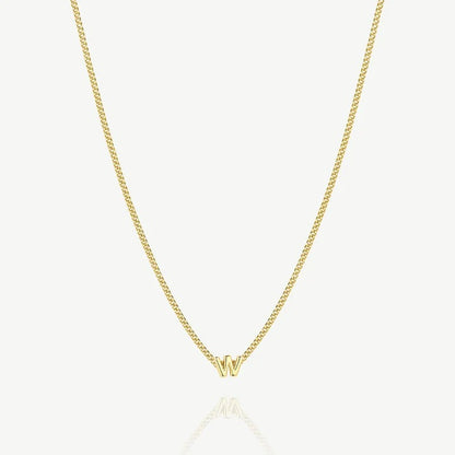 Collana con iniziale W — Oro